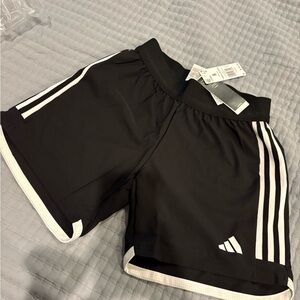 Adidas Black Shorts with White Accents